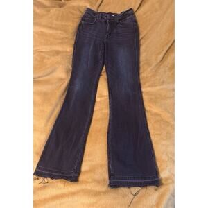 Women’s Buckle Jeans Flying Monkey Faded Black Flare Retro Size 29 X 32